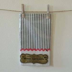 vintage tablecloth | 1960 striped paper tablecloth